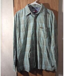 Vintage 2001 Tommy Jeans Plaid Button Down Shirt M Men 100% Cotton Y2K Preppy